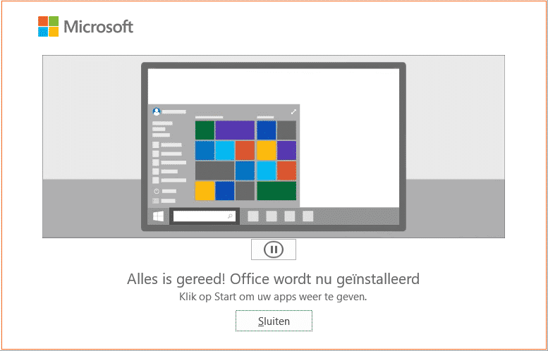 Microsoft Office Pro Plus Online installeren step 4